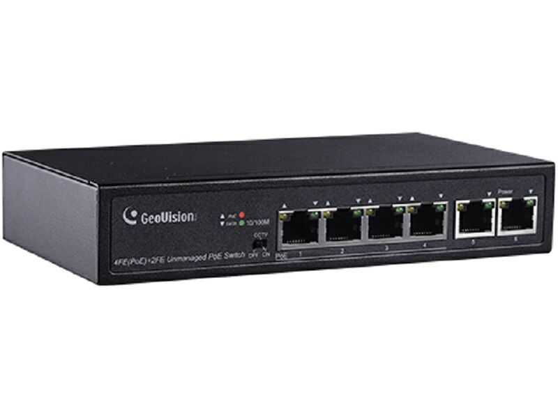 【送料無料】 GeoVision GV-APOE0400-3VT1 10/ 100M PoE+対応 (15.4W 供給 /1 PoE port) (最長250m /転送速度10Mbps) 4ポートスイッチングハブ 1年保証 【在庫目安:お取り寄せ】