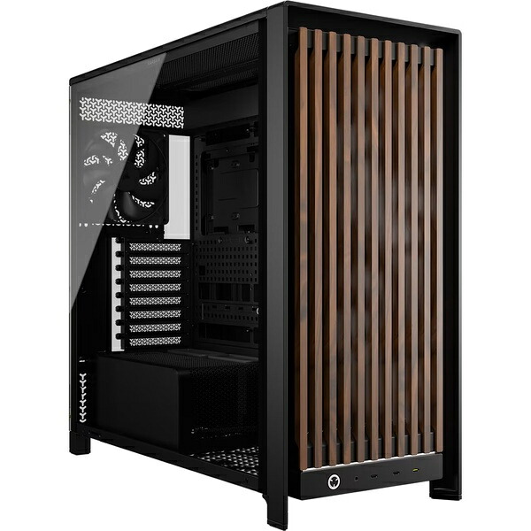 【送料無料】コルセア(メモリ) CC-9011353-WW ミドルタワー型PCケース FRAME 5000D WOOD RS Performance Mid-Tower Black/ Walnut【在庫目安:お取り寄せ】|デジタル百貨店PodPark店