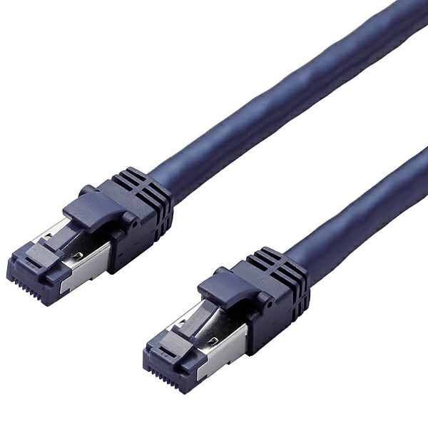 【貨物輸送無料】ELECOM LD-OCTT/BM100 ローカルエリアネットワーク有線テレビ/ CAT8判定基準/ 爪折れ押しとどめる/ 10m/ ブルーメタリック【店卸し資産引き合い:お取り寄せ】