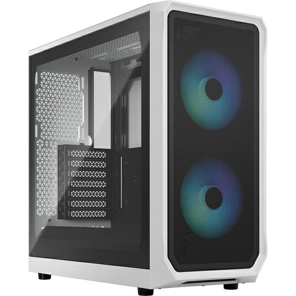 【送料無料】 Fractal Design FD-C-FOC2A-04 ミドルタワー型PCケース Focus 2 RGB White TG Clear Tint 【在庫目安:お取り寄せ】