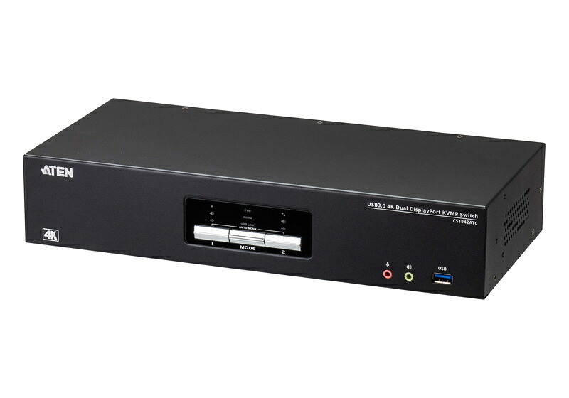 【送料無料】ATEN CS1942ATC 2ポート USB3.0 4K DisplayPort デュアルディスプレイ シームレスKVMP スイッチ【在庫目安:お取り寄せ】｜デジタル百貨店PodPark店