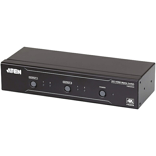 【貨物輸送無料】ATEN VM0202H 2インプット2最終生産物 4K相応う HDMIマトリックスビデオスイッチ【店卸し資産標準尺度:お取り寄せ】
