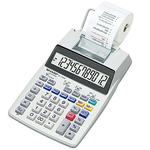 【送料無料】 SHARP EL-1750V プリンタ電卓(セミデスクトップタイプ) 【在庫目安:お取り寄せ】| 事務機 電卓 計算機 電子卓上計算機 小型 演算 計算 税計算 消費税 税