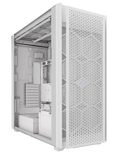 【貨物輸送無料】コルセア(記憶装置) CC-9011274-WW フルタワー型パソコン容れもの iCUE LINK 9000D RGB AIRFLOW Tempered Glass Super-Tower -White-【店卸し資産準拠集団:お取り寄せ】