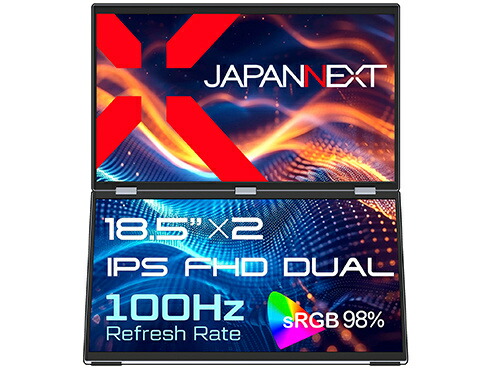 【送料無料】JAPANNEXT JN-DMD-IPS185F モバイルディスプレイ 18.5型/ 1920&times;1080/ Mini-HDMI&times;2、USB Type-C&times;3/ シルバー/ スピーカー：あり/ 2年保証【在庫目安:僅少】｜デジタル百貨店PodPark店