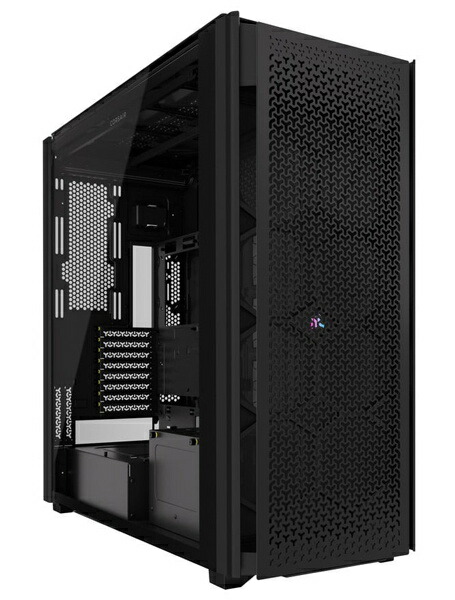【貨物輸送無料】コルセア(記憶装置) CC-9011273-WW フルタワー型パソコン容れもの iCUE LINK 9000D RGB AIRFLOW Tempered Glass Super-Tower -Black-【店卸し資産準拠集団:お取り寄せ】