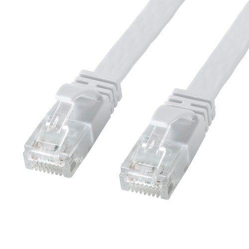 【送料無料】 サンワサプライ KB-FL6AL-30W カテゴリ6AフラットLANケーブル（ホワイト・30m） 【在庫目安:お取り寄せ】| パソコン周辺機器 ケーブル フラットケーブル フラット ストレート
