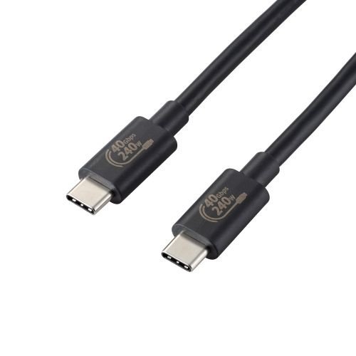 【送料無料】 ELECOM USB4-CCPE10NBK USB4ケーブル/ C-Cタイプ/ 認証品/ USB Power Delivery対応/ 240W/ 1.0m/ ブラック 【在庫目安:お取り寄せ】