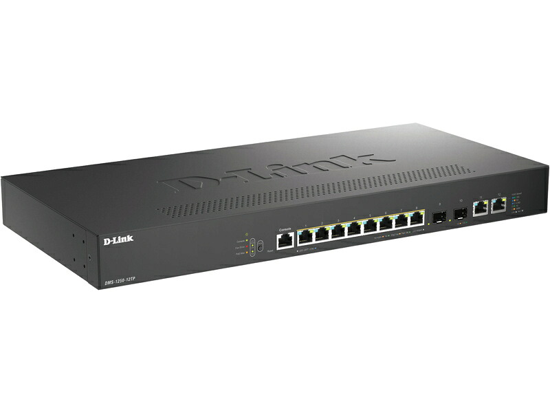 【貨物輸送無料】D-Link DMS-1250-12TP/A1 DMS-1250-12TP マルチギガL2スマートマネージドスイッチ、PoE+(Max240W給電)、10/ 100/ 1000/ 2.5G BASE-T×8、100/ 1000/ 2.5G/ 5G/ 10G BASE-T×2、10G SFP+×2、LLW引き受ける【店卸し資産引き合い:お取り寄せ】| マイコン境界線の外側設備