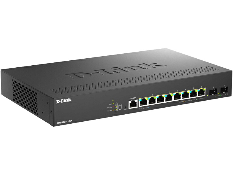 【貨物輸送無料】D-Link DMS-1250-10SP/A1 DMS-1250-10SP マルチギガL2スマートマネージドスイッチ、PoE+(Max240W給電)、10/ 100/ 1000/ 2.5G BASE-T×8、10G SFP+拡張スロット×2、リミテッドライフタイム引き請ける客体【店卸し資産準拠集団:お取り寄せ】| マイコン境界線の外側装置