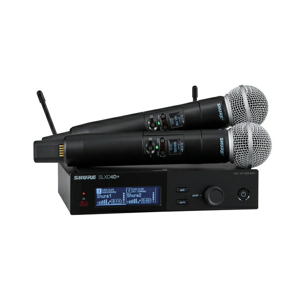【送料無料】SHURE SLXD24D+J/58-JB SLXD+、ハンドヘルド送信機SM58x2、2ch受信機【在庫目安:お取り寄せ】|デジタル百貨店PodPark店
