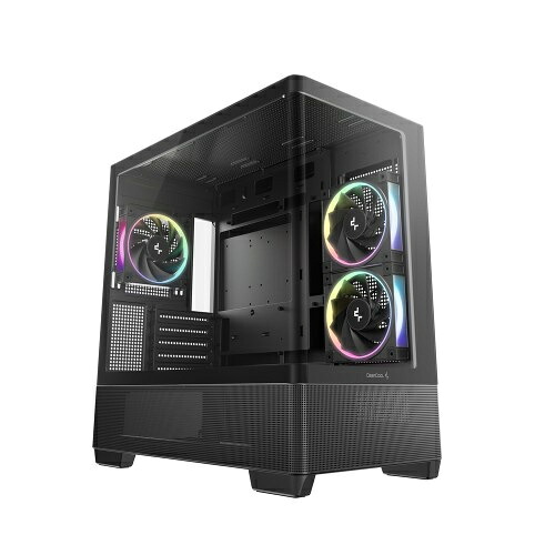 【送料無料】Deepcool R-CG380U-BKAGM3-G CG380U 3F/ パノラマデザインPCケース/ 曲面強化ガラスパネル/ 背面コネクタMB対応(MicroATX)/ ARGBファン3基標準搭載/ 360mmラジエーター対応【在庫目安:お取り寄せ】｜デジタル百貨店PodPark店