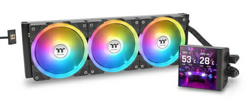 【貨物輸送無料】Thermaltake CL-W432-PL12SW-A MAGFloe 360 Ultra Black All-In-One Liquid Cooler System【店卸し資産準拠集団:お取り寄せ】