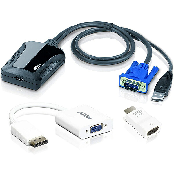 【貨物輸送無料】ATEN CV211CP 一巡りいの一番 USB KVMコンソール クラッシュカートアダプター IT一揃いの道具【店卸し資産標準尺度:お取り寄せ】
