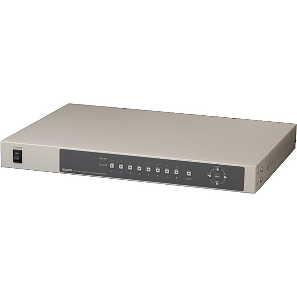 ラウンド RPM-800FHD パソコン(KVM)切替器(マルチ画面表示機能・FULLHD対応・8入力)