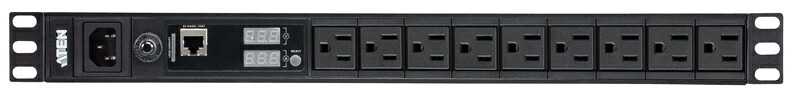 【送料無料】 ATEN PE1109A ラック用電源タップ（1U/ 100V/ 15A/ NEMAタイプ 9ポート/ 計測機能対応） 【在庫目安:お取り寄せ】| オフィス オフィス家具 サーバーラック用コンセント コンセント サーバーラック サーバー ラック