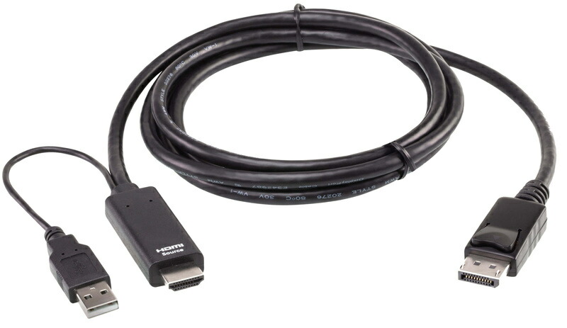 【送料無料】 ATEN 2L-7D02HDP HDMI→DisplayPortケーブル(4K60p対応、1.8m) 【在庫目安:お取り寄せ】