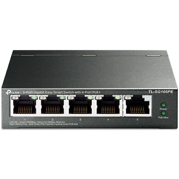 【貨物輸送無料】TP-LINK TL-SG105PE 5界面 ギガビット PoE+（4界面） EasySmart 学習机とっ始め 取り替えっこ【棚卸し資産判定基準:お取り寄せ】