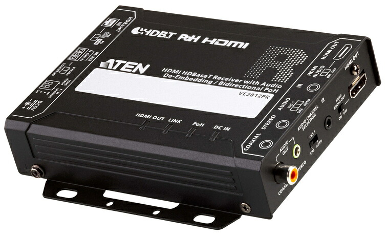 【貨物輸送無料】ATEN VE2812PR HDMI HDBaseT受信システム（オーディオ・ディエンベデッド＆双方向PoH相応う）【店卸し資産準拠集団:お取り寄せ】| マイコン境界線の外側装置 練り合わせるエクステンダー エクステンダー マイコン マイコン