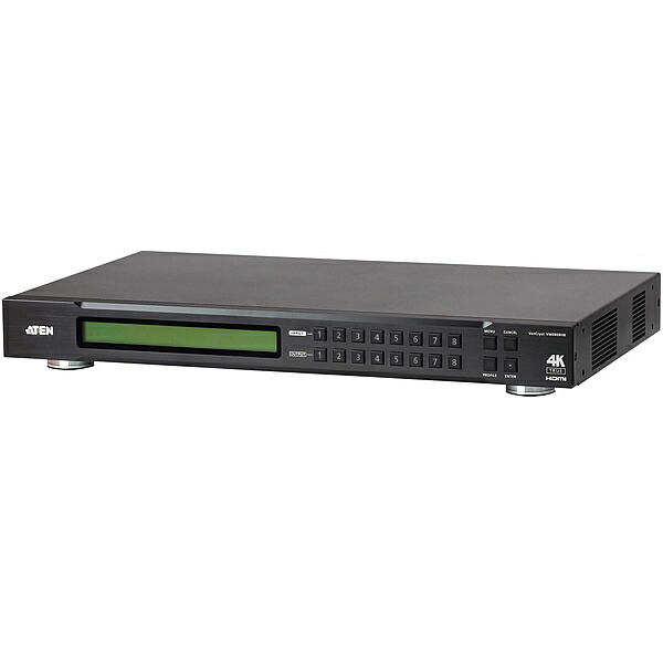 【貨物輸送無料】ATEN VM0808HB 8インプット8最終生産物 True 4K相応う HDMIマトリックスビデオスイッチ【店卸し資産準拠集団:お取り寄せ】