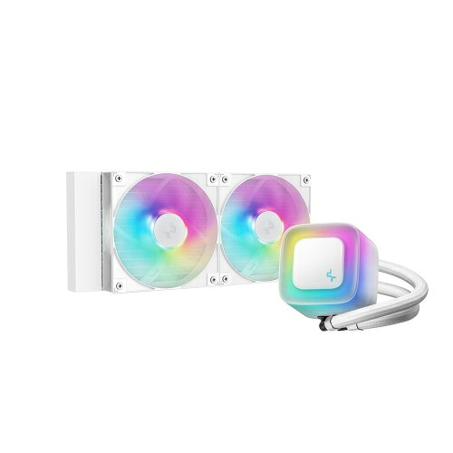 【送料無料】 Deepcool R-LE240-WHAMMN-G-2 LE240 WH V2/ 240mm水冷CPUクーラー/ ホワイト/ フロスト仕上げのポンプヘッド/ PWM制御ウォーターポンプ/ ARGBファン/ Intel LGA1851/ 1700/ 1200/ 1151/ 1150/ 1155/ AMD AM5/ AM4