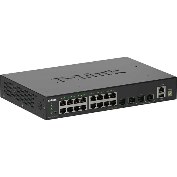 【貨物輸送無料】D-Link DGS-1530-20/A1 DGS-1530-20 ギガビットL2スタッカブルスマートマネージドスイッチ、10/ 100/ 1000BASE-T界面×16、10G SFP+拡張スロット×4、愛読者受け答え、リミテッドライフタイム引き請ける客体