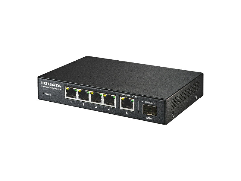 【送料無料】 IODATA BSH-QG05 10G対応SFP+搭載2.5Gアンマネージスイッチングハブ 5ポート 【在庫目安:お取り寄せ】