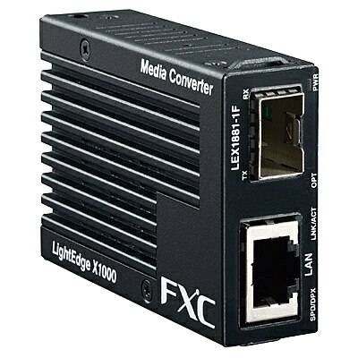 【貨物輸送無料】FXC LEX1881-1F 10GBASE-T to 10GBASE-R(10G SFP+) マイクロメディアコンバータ【店卸し資産引き合い:少ない】