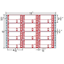 【送料無料】東洋印刷 M15CPT タックフォームラベル 15インチ×10インチ 12面付(1ケース500折)【在庫目安:お取り寄せ】| ラベル シール シート シール印刷 プリンタ 自作|デジタル百貨店PodPark店