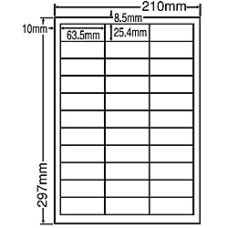 【送料無料】 東洋印刷 LDW33C シートカットラベル A4版 33面付(1ケース500シート) 【在庫目安:お取り寄せ】| ラベル シール シート シール印刷 プリンタ 自作