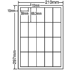 【送料無料】 東洋印刷 LDW20S シートカットラベル A4版 20面付(1ケース500シート) 【在庫目安:お取り寄せ】| ラベル シール シート シール印刷 プリンタ 自作