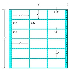 【送料無料】 東洋印刷 R13A タックフォームラベル 13インチ×13インチ18面付(1ケース500折) 【在庫目安:お取り寄せ】| ラベル シール シート シール印刷 プリンタ 自作