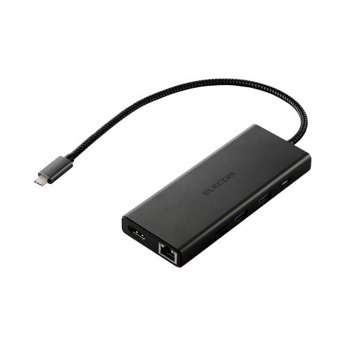 【店卸し資産準拠集団:あり】【貨物輸送無料】ELECOM DST-100BPBK Type-C縛ステイション/ USB PD相応う/ USB-A×4/ USB-C×2/ HDMI(4K60サイクル)/ SD+microSD/ ローカルエリアネットワーク/ 黒いこと| マイコン境界線の外側備品 ポートリプリケーター