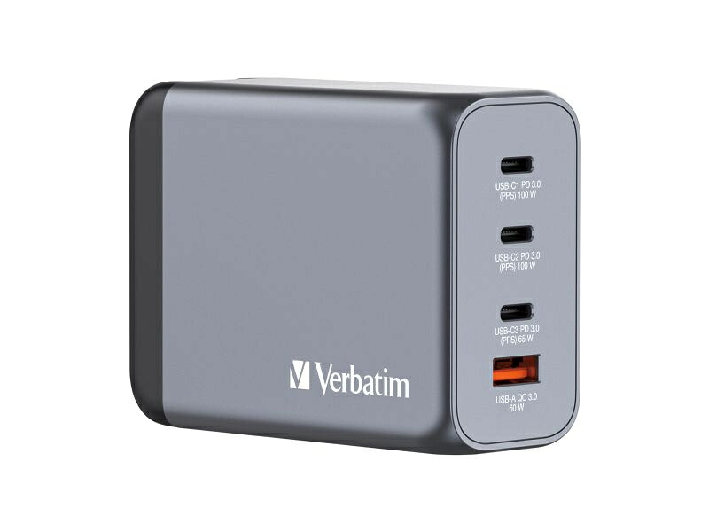 【送料無料】 Verbatim 32204 200W PD急速充電対応 GaN チャージャー 4Port 【在庫目安:お取り寄せ】 11,134円