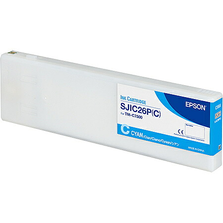 【送料無料】EPSON SJIC26PC TM-C7500用インクカートリッジ/ シアン【在庫目安:お取り寄せ】| インク インクカートリッジ インクタンク 純正 純正インク｜デジタル百貨店PodPark店