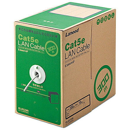 【送料無料】 ELECOM LD-CT2/LG300/RS RoHS対応LANケーブル/ CAT5E/ 300m/ ライトグレー/ 簡易パッケージ 【在庫目安:お取り寄せ】
