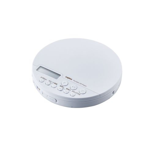 【貨物輸送無料】Logitec LCP-PAPB02WH 携帯型CD電気蓄音機/ 遠隔操作属する/ 有線＆Bluetooth相応う/ 白いこと【店卸し資産引き合い:お取り寄せ】