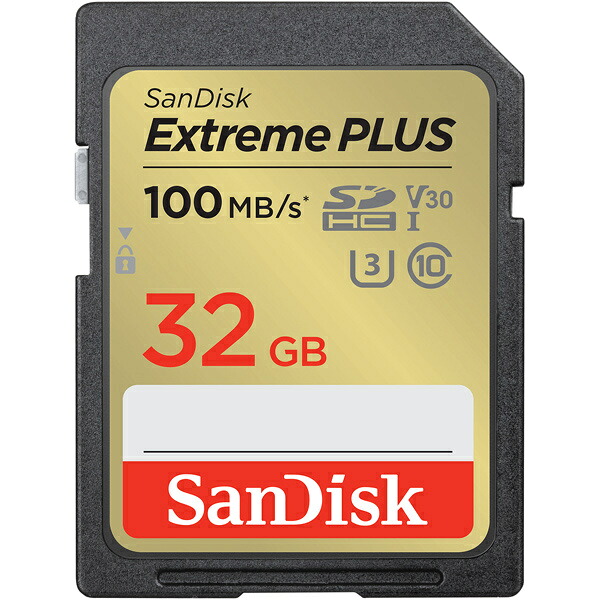 【送料無料】 SDSDXWT-032G-JNJIP SanDisk Extreme PLUS SDHC UHS-Iカード 32GB 【在庫目安:お取り寄せ】