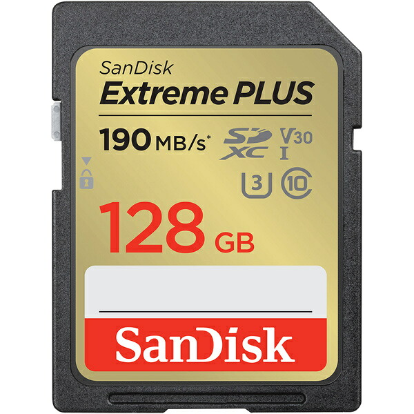 【送料無料】 SDSDXWA-128G-JNJIP SanDisk Extreme PLUS SDXC UHS-Iカード 128GB 【在庫目安:お取り寄せ】