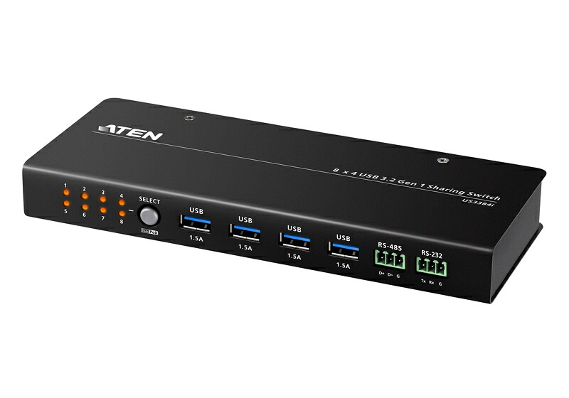 【貨物輸送無料】ATEN US3384I 8×4界面 USB3.2 Gen1 御勤め用デバイス分かち合う器（4インプット）【店卸し資産準拠集団:お取り寄せ】