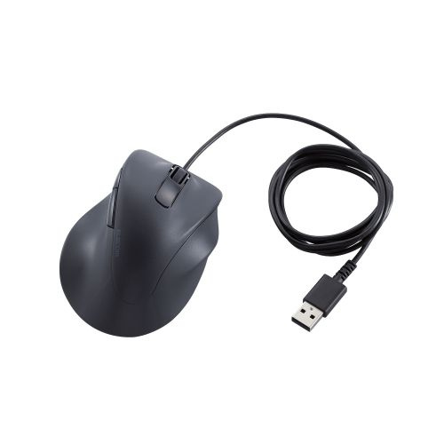 【送料無料】 ELECOM M-XGS30UBSKBK マウス/ EX-G/ 2023年モデル/ 右手専用/ Sサイズ/ 有線/ 5ボタン/ 抗菌仕様/ 静音設計/ ブラック 【在庫目安:お取り寄せ】