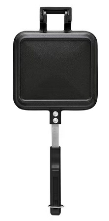 【送料無料】 アイリスオーヤマ NGHS-SG 具だくさんホットサンドメーカーシングル ガス火専用 ブラック 【在庫目安:お取り寄せ】