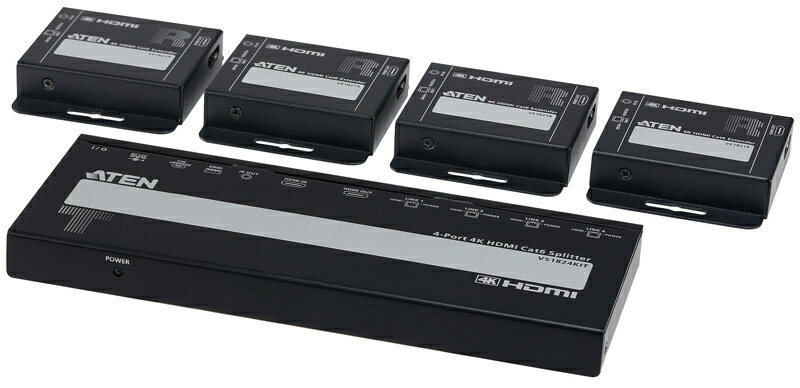 【貨物輸送無料】ATEN VS1824KIT 4 Port 4K HDMI 分かちあう取りひろげる器仕掛ける【店卸し資産引き合い:お取り寄せ】