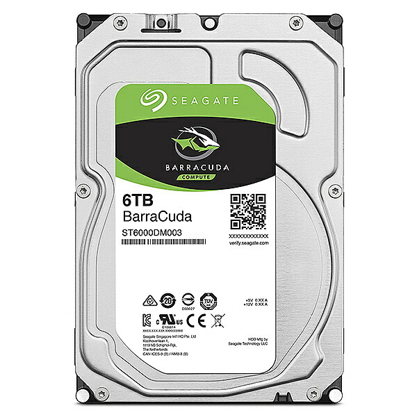 【貨物輸送無料】Seagate BarraCuda 3.5 6肺結核 内蔵HDD 製造業者2年引き受ける SATA 6.0Gb/ s 256MB 5400rpm ST6000DM003【店卸し資産引き合い:お取り寄せ】| マイコン境界線の外側計器
