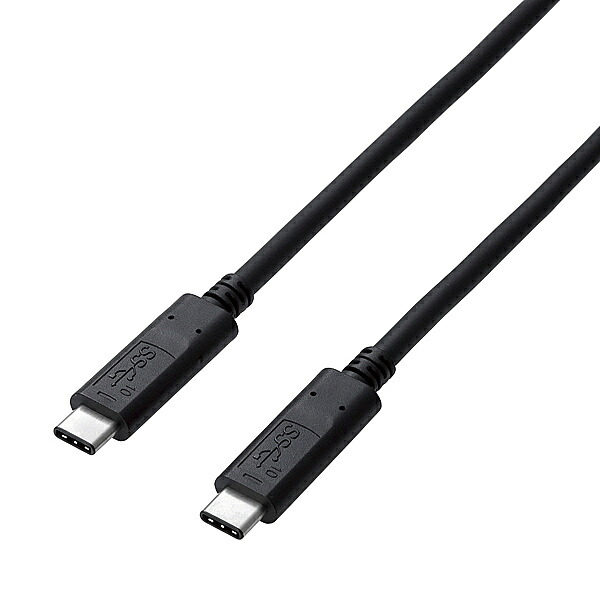 【送料無料】 ELECOM USB3-CCP10NBK USB3.1ケーブル/ Gen2/ C-Cタイプ/ 認証品/ USB Power Delivery対応/ 3A出力/ 1.0m/ ブラック 【在庫目安:お取り寄せ】