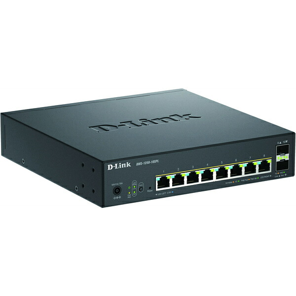 【貨物輸送無料】D-Link DMS-1250-10SPL/A1 DMS-1250-10SPL マルチギガビットL2スマートマネージドスイッチ、PoE++(最大限度120W)、10/ 100/ 1000/ 2.5G BASE-T×8、10G SFP+×2、愛読者受け答え、LLW PoE++は12界面(他PoE+)【店卸し資産準拠集団:お取り寄せ】| マイコン境界線の外側装置