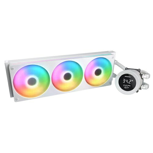 【貨物輸送無料】COUGAR CGR-PSDVARGB-W-360 Poseidon Vistek ARGB 360 White/ 360粍水冷中央処理装置空調設備/ 1.9inデジタル見せびらかす積み上げる/ Intel LGA1851/ 1700/ 1200/ 115X/ 1366/ AMD AM5/ AM4/ AM3/ AM2/ FM2/ FM1