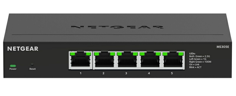 【送料無料】 NETGEAR MS305E-100JPS MS305E マルチギガ(2.5G)5ポート アンマネージ・プラススイッチ 【在庫目安:僅少】