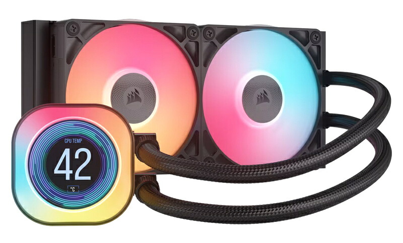 【送料無料】 コルセア(メモリ) CW-9061022-WW 簡易水冷CPUクーラー iCUE LINK TITAN 240 RX RGB LCD 【在庫目安:お取り寄せ】 30,180円