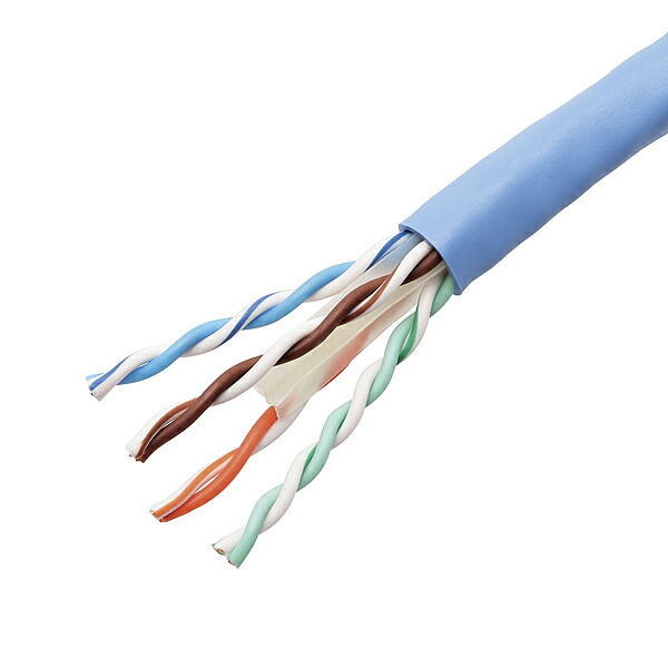 ELECOM LD-GPAL BU100RS LANケーブル CAT6A対応 EU RoHS指令準拠 コネクタ無し 単線 リレックス 100m ブルー  【初売り】